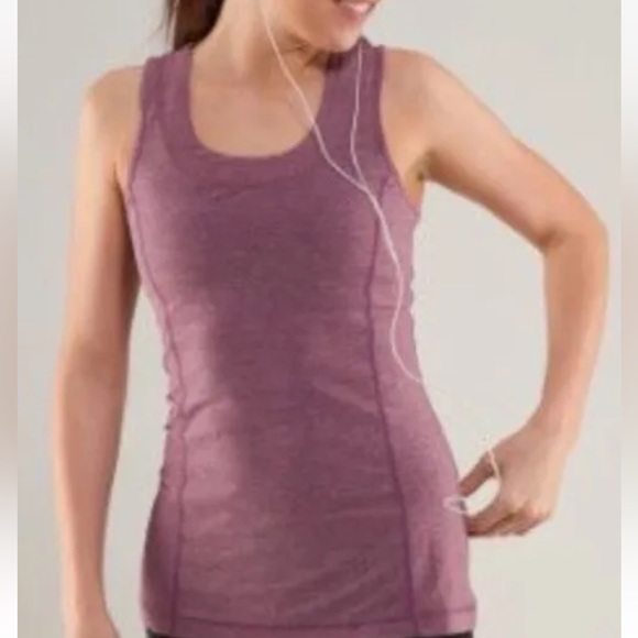 LULULEMON ATHLETICA Heathered Plum DASH TANK II Top size 6 SMALL - Picture 1 of 6